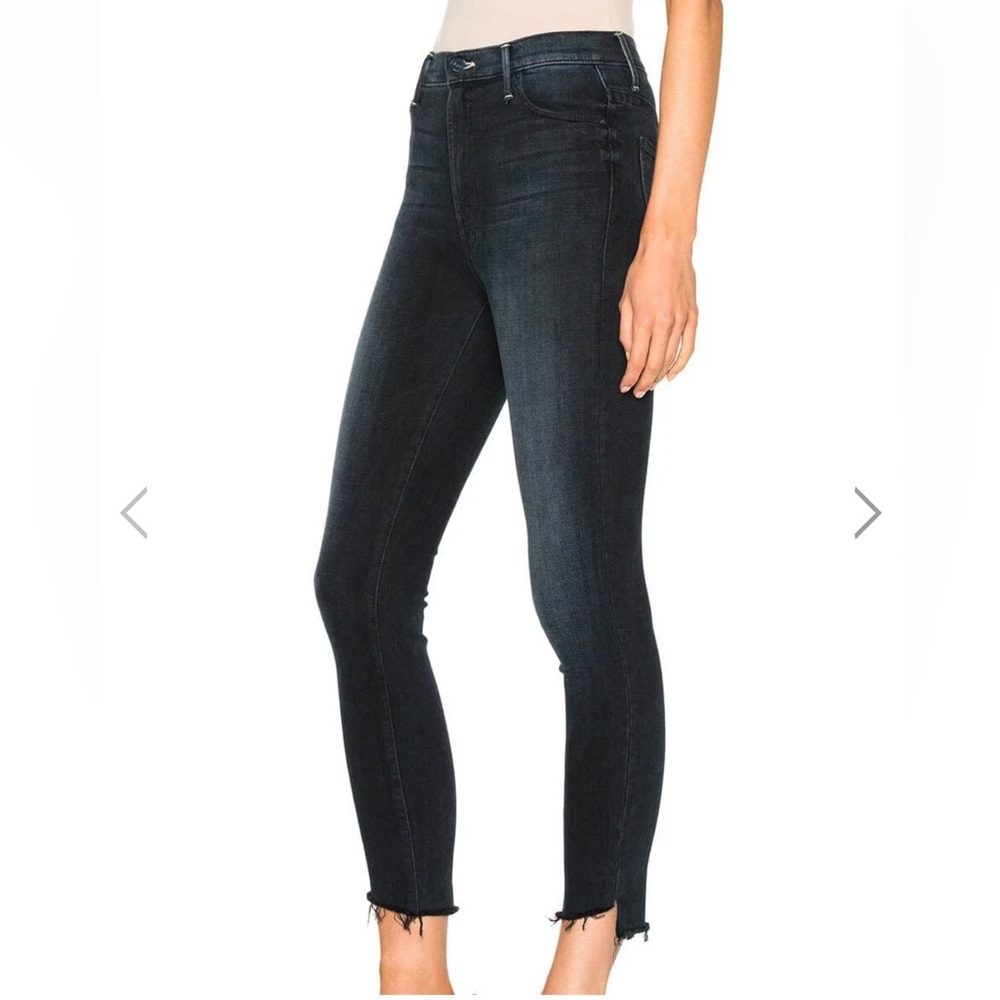 MOTHER Stunner Zip Ankle Step Fray Jeans Distressed Denim size 28 - Picture 2 of 15